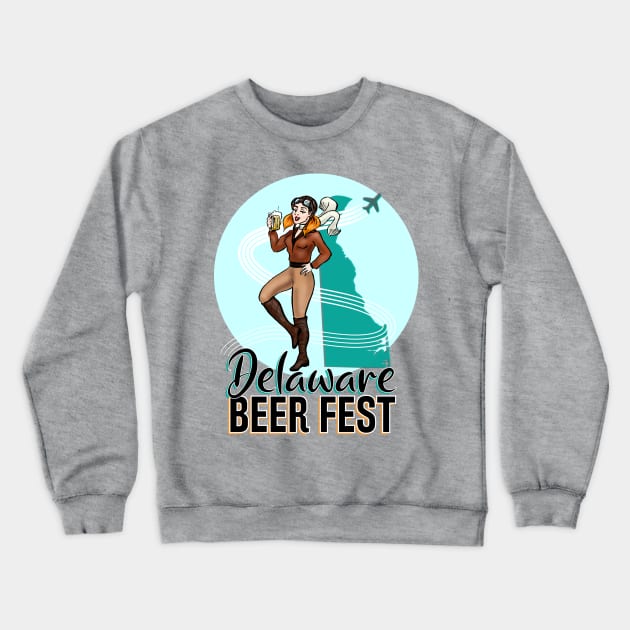 Delaware Beer Fest Logo Crewneck Sweatshirt by The Trauma Survivors Foundation